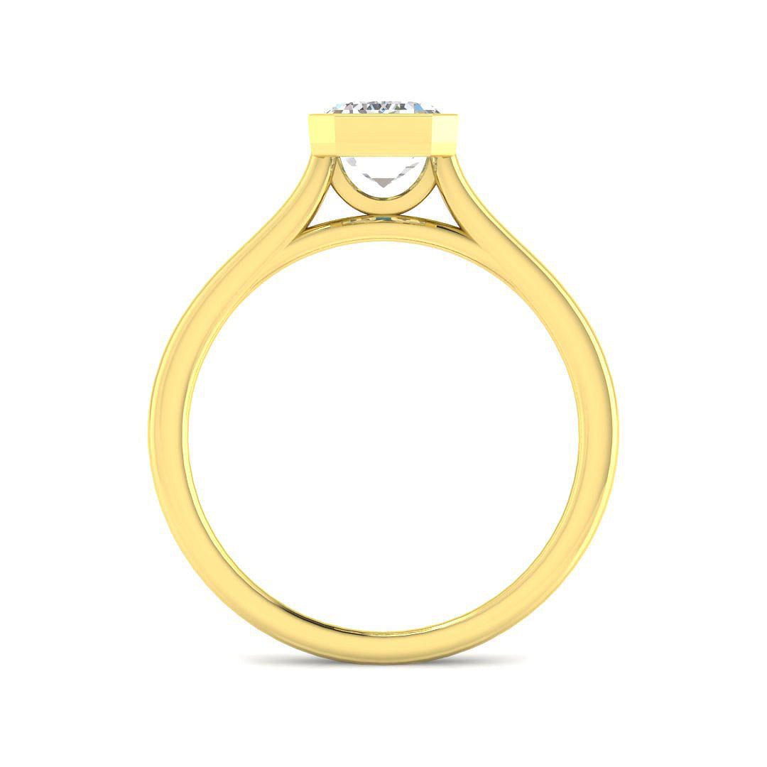 9ct Yellow Gold Radiant Lab Grown Diamond Ring 2