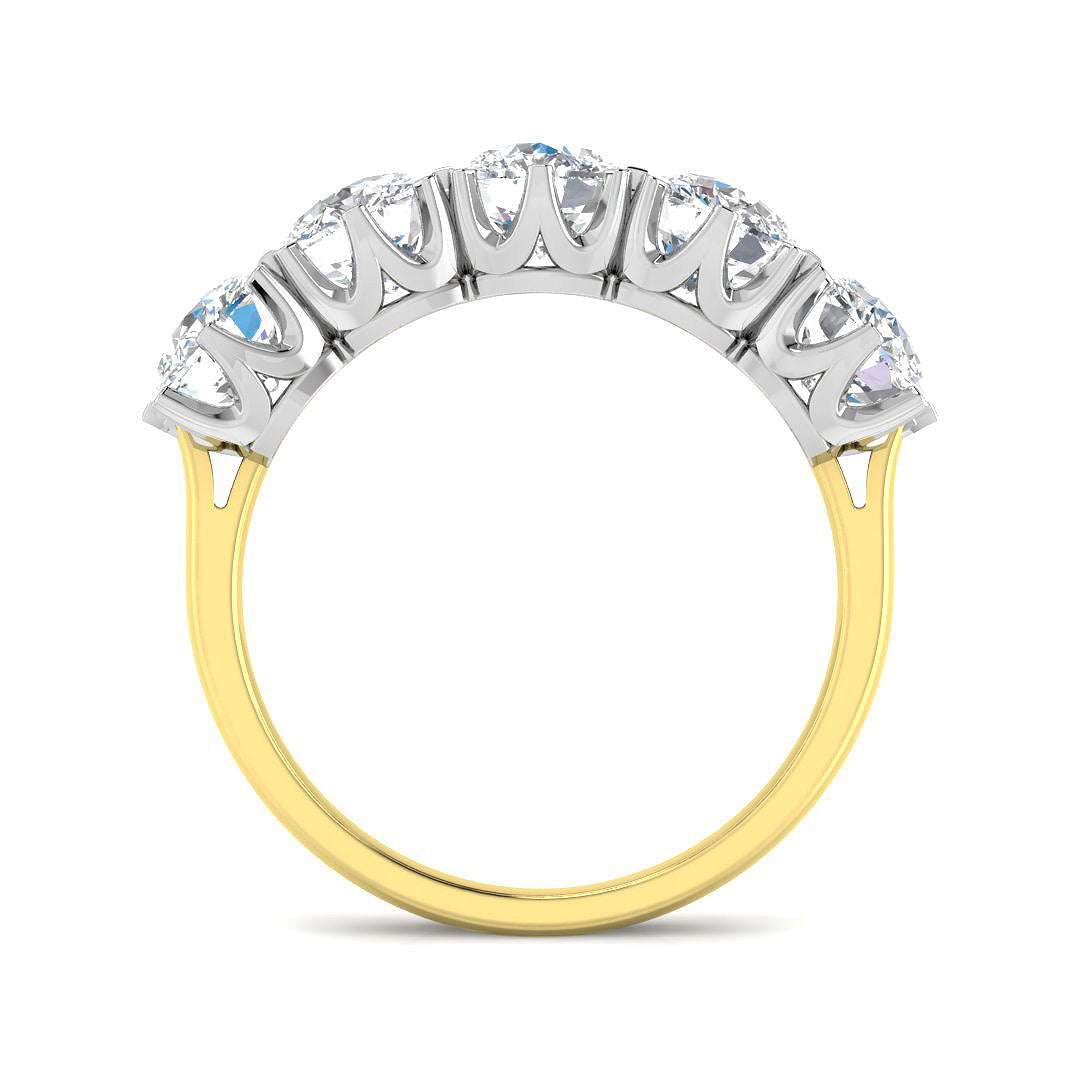 9ct Two Tone Cushion Cvd Old Cut Ring 2