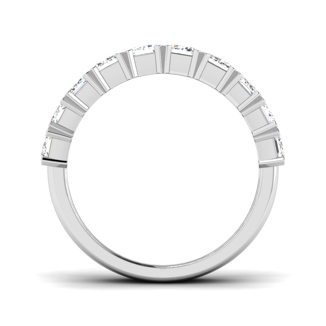 9ct White Gold Emerald Cut Lab Grown Diamond Ring 2