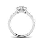 9ct White Gold Oval Lab Grown Diamond Ring 2