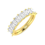9ct Yellow Gold Emerald Cut Lab Grown Diamond Ring 1