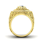 9ct Yellow Gold Round Lab Grown Diamond Ring 2