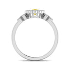 9ct White Gold Oval Diamond Ring 2