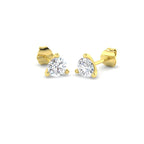 9ct Yellow Gold Round Lab Grown Diamond Earrings 1