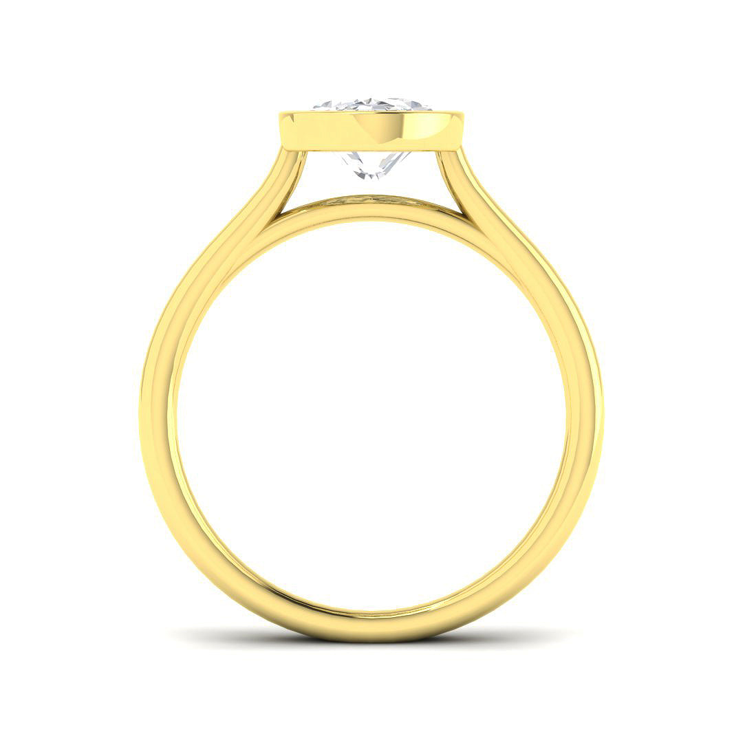9ct Yellow Gold Oval Lab Grown Diamond Ring 2