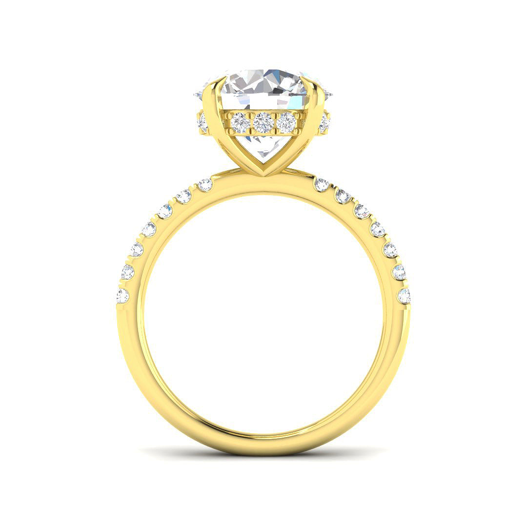 9ct Yellow Gold Round Lab Grown Diamond Ring 2