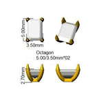 9ct Yellow Gold Emerald Cut Lab Grown Diamond Earrings 2