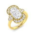 9ct Yellow Gold Cushion Cvd Old Cut Ring 1