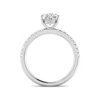 9ct White Gold Oval Lab Grown Diamond Ring 2