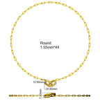 9ct Yellow Gold Round Lab Grown Diamond Necklace 2