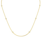 9ct Yellow Gold Round Lab Grown Diamond Necklace 1