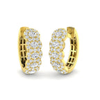 9ct Yellow Gold Oval Lab Grown Diamond Earrings 1