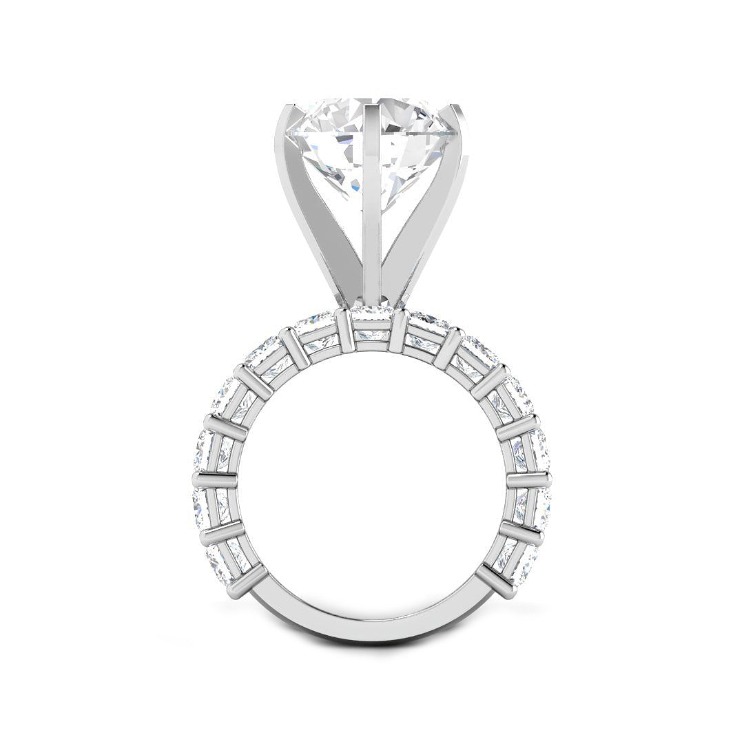 9ct White Gold Princess Lab Grown Diamond Ring 2
