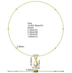 18ct White Gold Pear Lab Grown Diamond Necklace 2
