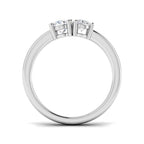 9ct White Gold Oval and Pear Lab Grown Diamond Ring 2