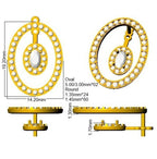 9ct White Gold Oval Lab Grown Diamond Earrings 2