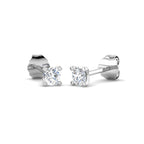 9ct White Gold Round Lab Grown Diamond Earrings 1