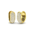 9ct Yellow Gold Round Lab Grown Diamond Earrings 1