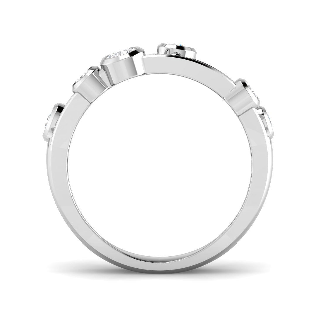 9ct White Gold Round Lab Grown Diamond Ring 2
