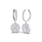 9ct White Gold Round Lab Grown Diamond Earrings 1