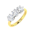9ct Two Tone Round Cvd Old Cut Ring 1