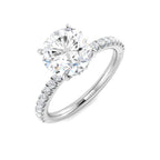 Platinum Round Lab Grown Diamond Ring 1