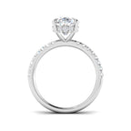 9ct White Gold Oval Lab Grown Diamond Ring 2