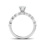 9ct White Gold Marquise Lab Grown Diamond Ring 2