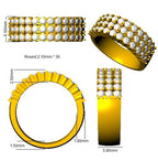 Platinum Round Lab Grown Diamond Ring 3