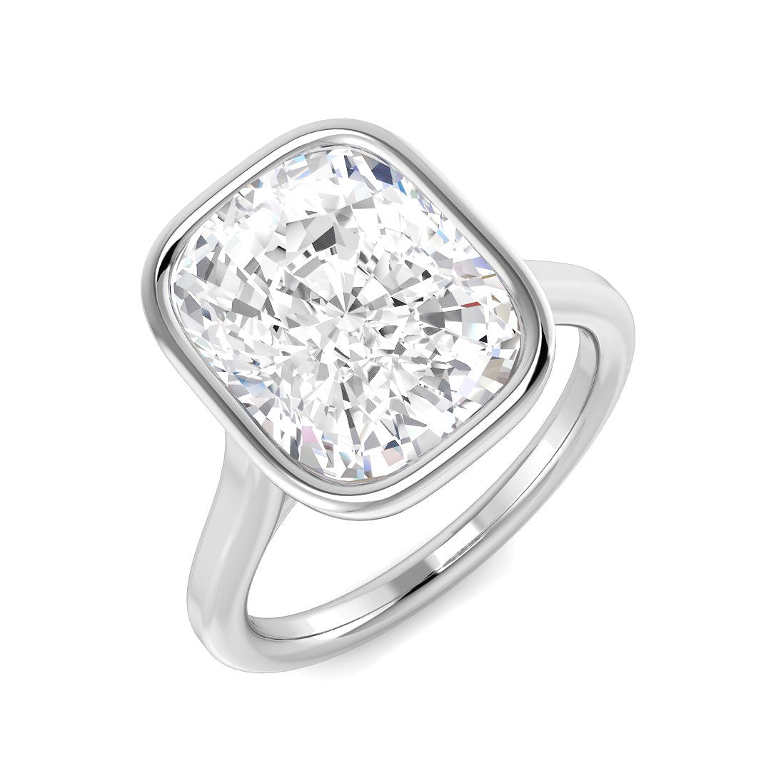 9ct Yellow Gold Emerald Cut Lab Grown Diamond Ring 1