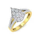 9ct Yellow Gold Round Diamond Ring 1