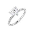 Platinum Heart Lab Grown Diamond Ring 1
