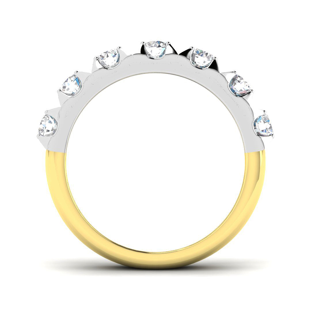 18ct Two Tone Round Diamond Ring 2