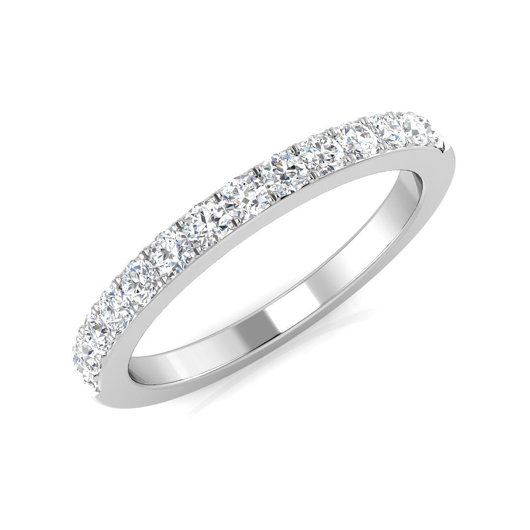 9ct White Gold Round Lab Grown Diamond Ring 1