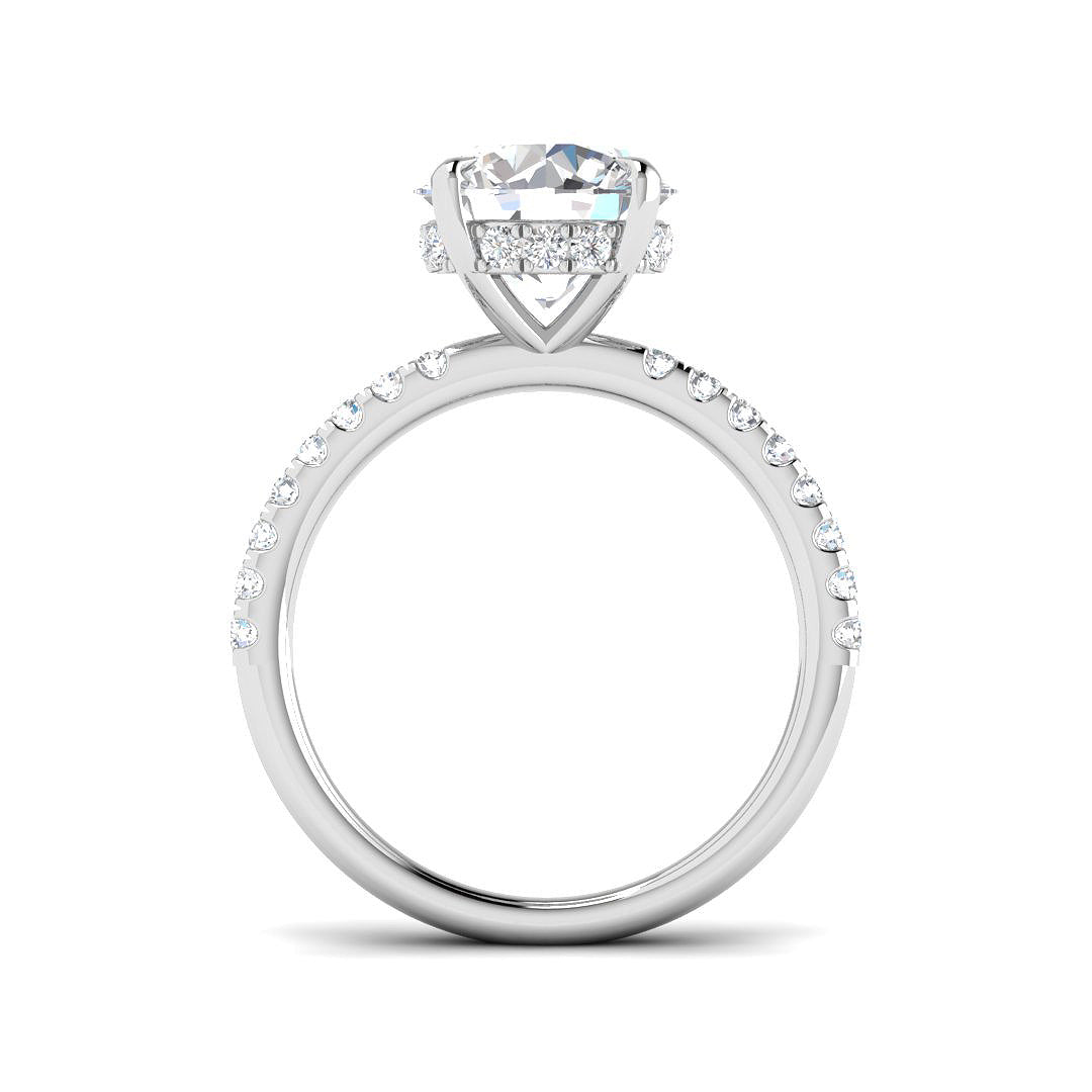 Platinum Round Lab Grown Diamond Ring 2