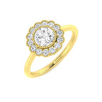 9ct Yellow Gold Round Diamond Ring 1