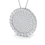 9ct White Gold Round Lab Grown Diamond Pendant 1
