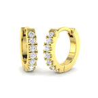 9ct Yellow Gold Round Lab Grown Diamond Earrings 1