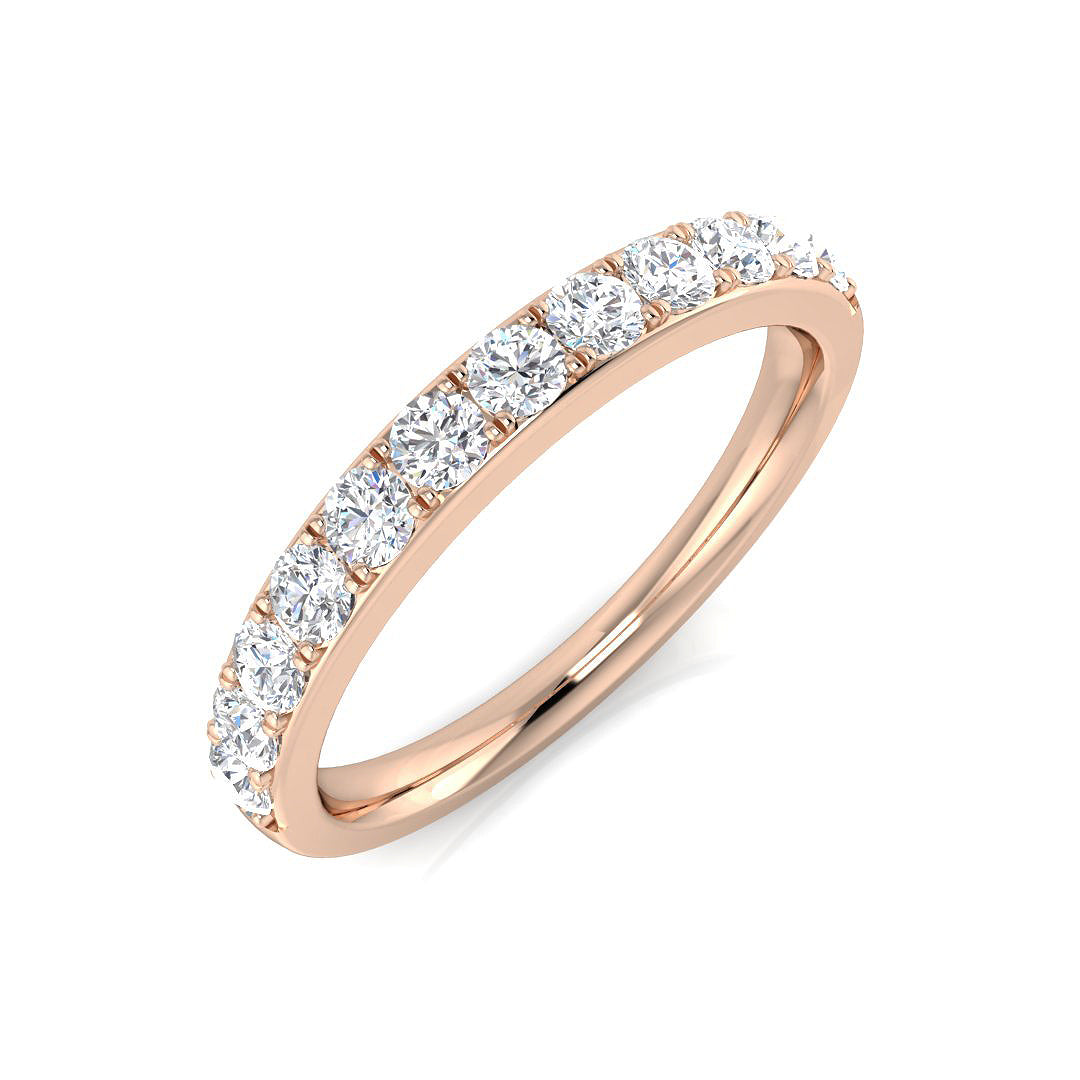 18ct Rose Gold Round Diamond Ring 1