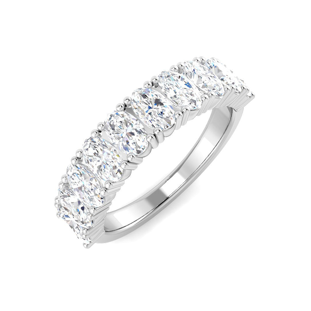 9ct White Gold Oval Lab Grown Diamond Ring 1