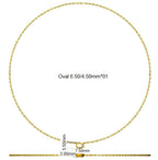 9ct Yellow Gold Oval Lab Grown Diamond Necklace 2