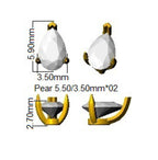 9ct White Gold Pear Lab Grown Diamond Earrings 2