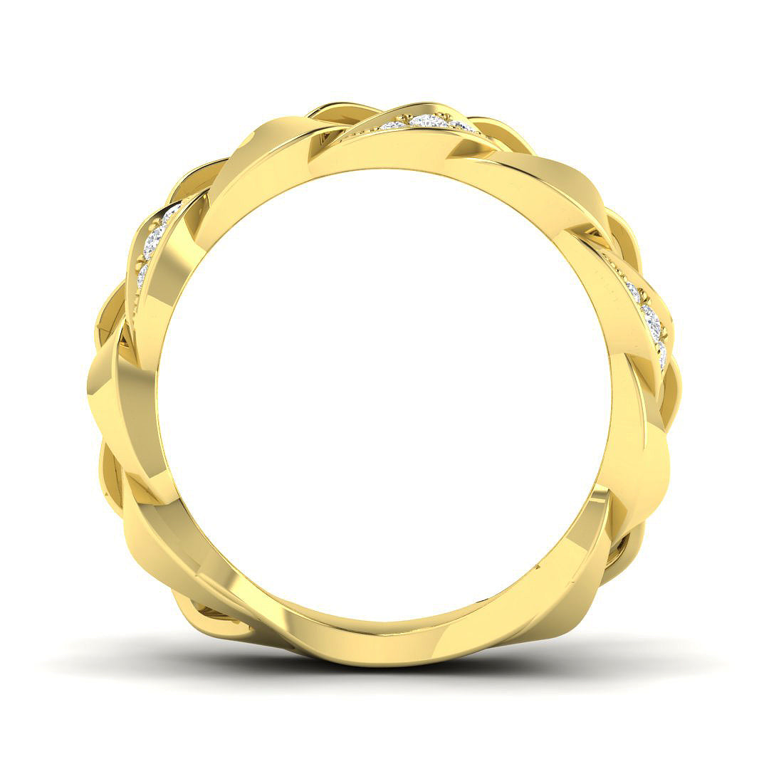 9ct Yellow Gold Round Lab Grown Diamond Ring 2