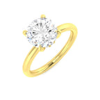 9ct Yellow Gold Round Lab Grown Diamond Ring 1