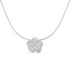 9ct White Gold Pear Lab Grown Diamond Necklace 1