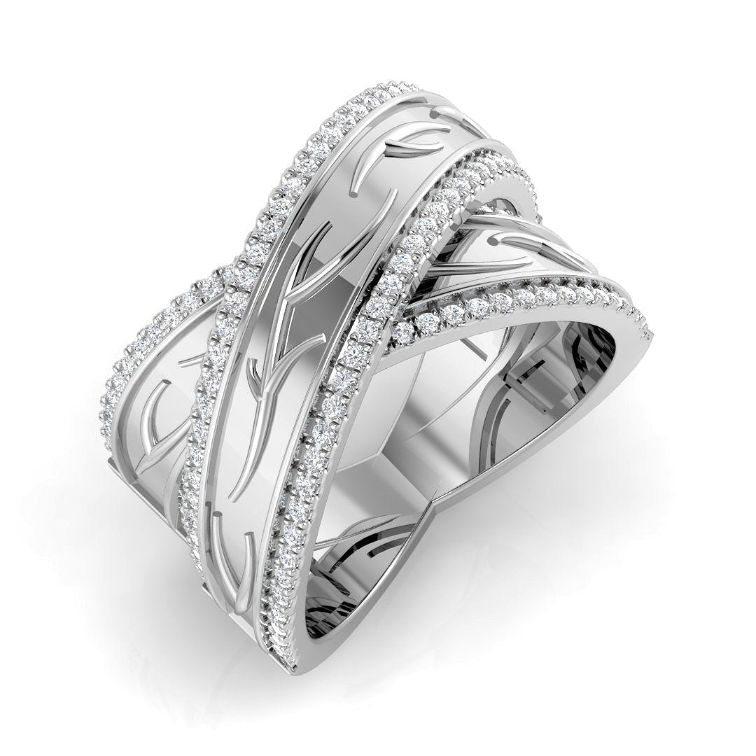 18ct White Gold Round Diamond Ring 1