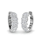 9ct White Gold Oval Lab Grown Diamond Earrings 1