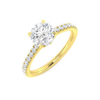 18ct Yellow Gold Round Lab Grown Diamond Ring 1
