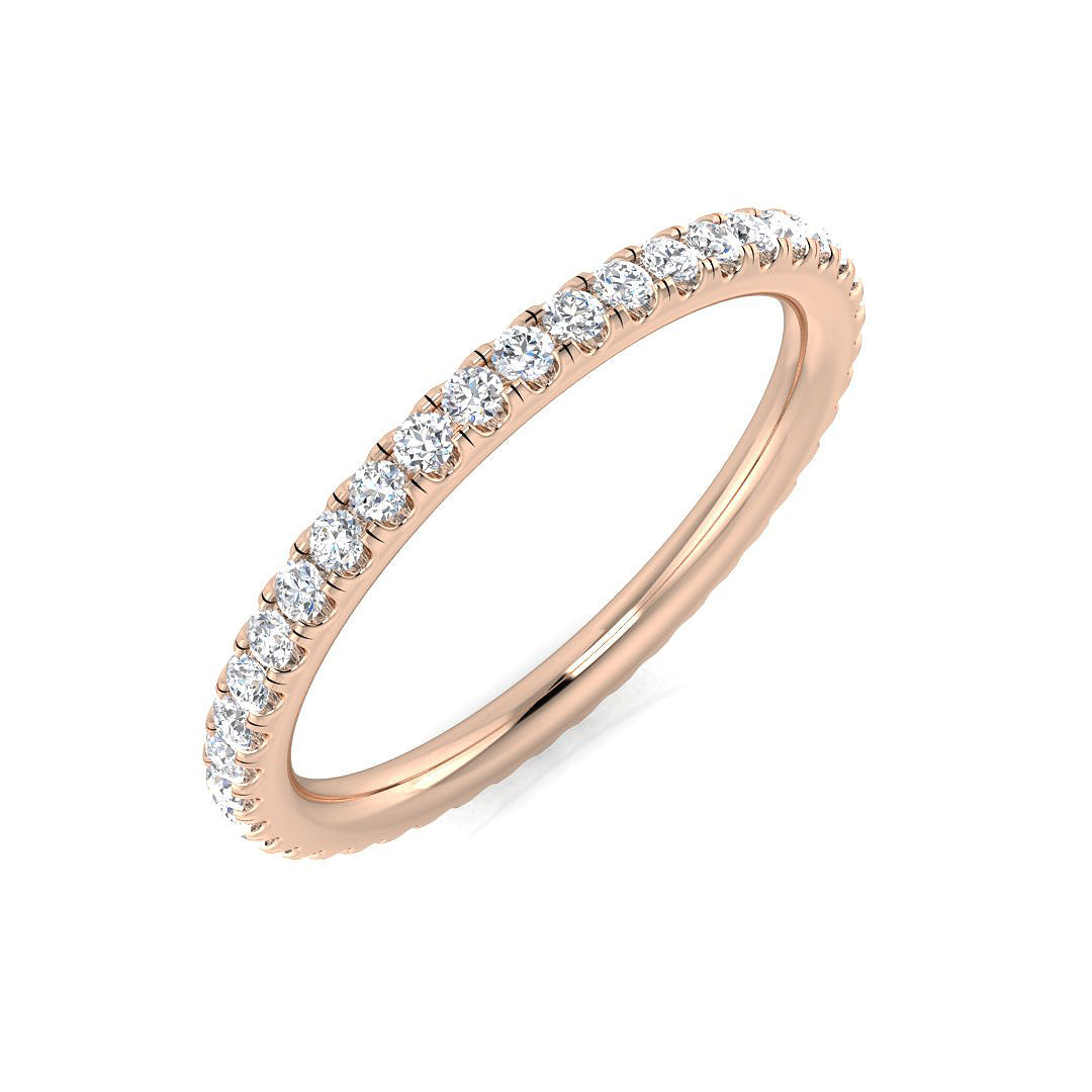18ct Rose Gold Round Diamond Ring 1