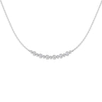 9ct White Gold Round Lab Grown Diamond Necklace 1